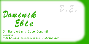 dominik eble business card